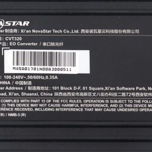 NOVASTAR CVT320 Ethernet Single-mode Optic Fiber Converter NovaStar CVT320 Fiber Converter cable/fiber interface Novastar CVT320 Single Mode Fiber Converter Specifications - Image 5